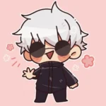 80 Ảnh Gojo Satoru Chibi cute tóc trắng băng mắt nét viền dày gọn đậm chất Kawaii