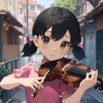 44 Hình Ảnh Shizuka Anime cute phiên bản điện ảnh biểu cảm ngại ngùng má hồng nhẹ