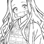 54 Tranh tô màu Nezuko tổng hợp – Ảnh cute, ngầu, biến hình & phiên bản đặc biệt